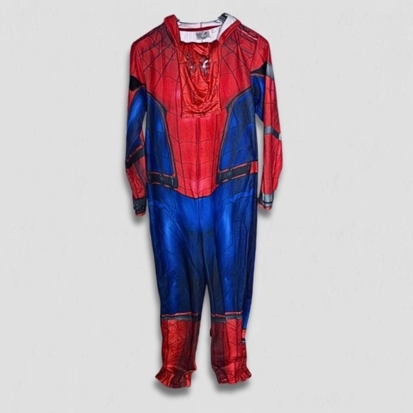 Marvel Other - Marvel Spider-Man Homecoming Costume Jumpsuit Onesie/Mask Stretchy Red/Blue M
